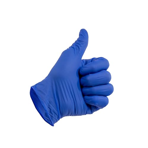 BetterGloves - Biodegradable Nitrile Disposable Gloves, Violet Blue Color, Powder and Latex Free Gloves - 100 (Large)