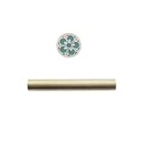 AOHOCA 8mm Colored Mosaic Knife Scale Rivet Pin,Resin Filling Pocket Knife pin for Handle Decorative,Length 60mm (Green)