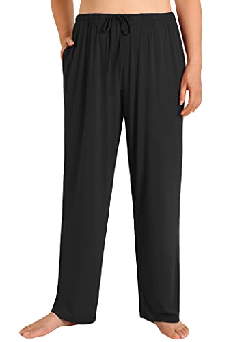 Esenchel Women's Plus Size Pajama Pants Rayon Sleep Pants