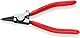 KNIPEX Sicherungsringzange für Greifringe auf Wellen mit Kunststoff überzogen schwarz atramentiert 140 mm, 46 11 G0