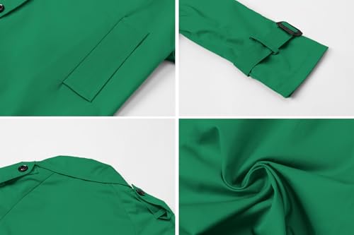 Image of Betusline Boys Waterproof Trench Coat Double Breasted Classic Belted Outwear Jacket Dress Coats
