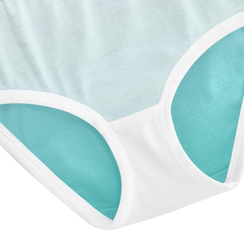 Joisal Elegant Blue Light Sea Green Gradient Girl Panties Cute Girls Underwear Toddlers Cotton Flower Kids Undies Briefs 2t 5