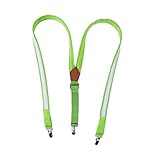 TENDYCOCO Neon Suspenders Suspenders LED Clip-on Glowing Elastic Y-shaped Suspenders Braces Luminous Trouser Straps for Men Women (Green) Light Up Clothing Accessories