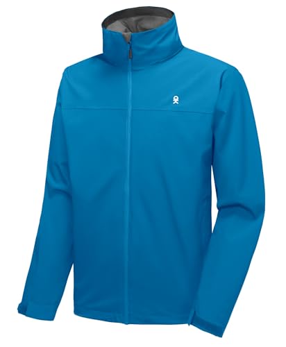 Image of Little Donkey Andy Mens Waterproof Rain Jacket Lightweight Windbreaker Hooded Jacket Packable Raincoat for Outdoor Hiking
