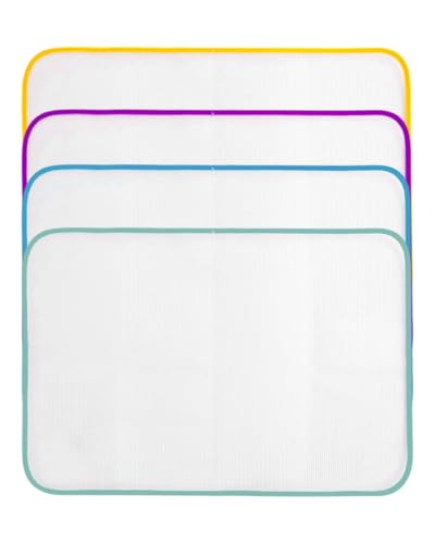 KGDUYC 4 Piezas Alfombra de Malla para Planchar,Protege Tejidos Sensibles,Tela de Malla para Planchar,Manta de Tela para Planchar Resistente al Calor hasta 200°C,Apta para Plancha de Vapor 40 * 60cm