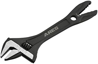 ARES 79007-8-Inch Adjustable Alligator Wrench - 1 1/4-Inch Jaw Capacity - Chrome Vanadium Steel Construction - Alligator Head for Pipes and Rounded Off Fasteners