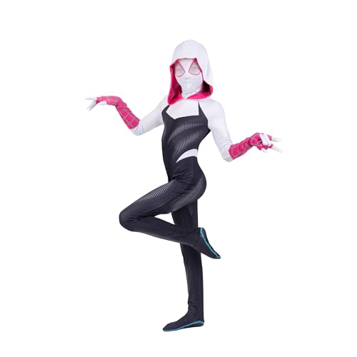 Jazwares Costume Play JWC4186-M Marvel Spider-Gwen Official Youth Zentai Halloween Costume thumb #4