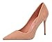 Hee grand Women's Heels Pointed Toe 4IN Heel Pumps Fashion Suede Wedding Dress Shoes Stiletto Office Lady High Heels,Pink 7