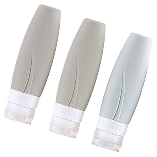 Beaupretty 3 Pcs Subpackaging Bottles Frascos Silicone Vazios Recipientes Armazenamento RecarregáVei