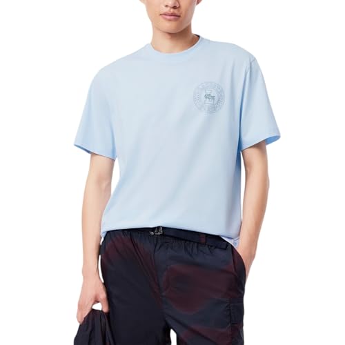 Lacoste Men's Classic Fit Embossed Croc Ribbed Collar T-Shirt