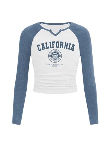 Image of SOLY HUX Girl's Long Sleeve T Shirts Cute Graphic Tees Casual Teen Tops Preppy Back to School Clothes