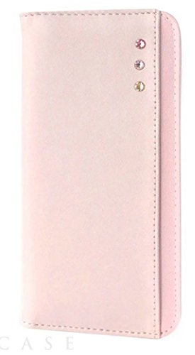 [iPhone6/6s スマホ ケース] 手帳型 カードポケット スタンド機能 付き アイフォン カバー (デコ／ピンク)