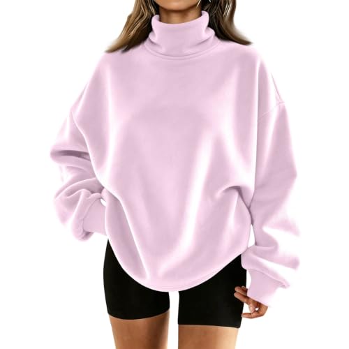 Oversized Sweatshirts for Women Mock Neck Tops Pullover Tops Street - image 1