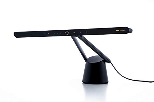 BenQ PianoLight for Upright Pianos, 20.7", Wide Illumination for Keyboard & Sheet Music, 6 Color Modes & Dimmable, 360° Adjustable, Auto on/Off, Auto-Dimming, Piano Lamp with Eye Care Hood (Black)