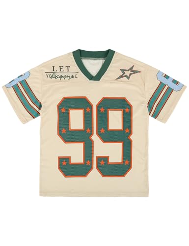 Arssm Mens Jersey Shirts Graphic Tees Oversized V Neck Y2K Streetwear Loose T Shirt Tops