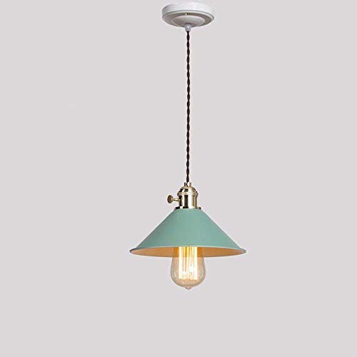 Lustre suspension bar vert rétro LED 4W style européen GZZ Deng 20x14cm pour éclairage extérieur