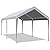 ADVANCE OUTDOOR Adjustable 10x20 ft Heavy Duty Carports Car Canopy Garage Boat Shelter Party Tent, Adjustable Height from 9.5 ft to 11 ft, Gray