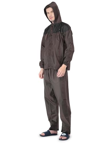 Image of Ranger Unisex 1 Set Rain Suit with Hooded Jacket & Trouser | TPU Coated Bike Riding Wear with Seam Sealed Protection