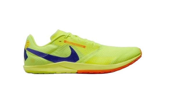 Nike Rival Waffle 6 Road and Cross-Country Racing Shoes (DX7998-701, Volt/Total Orange/Total Orange/Concord) Size 1.5
