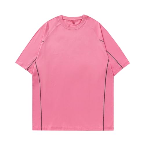 Mens Short Sleeve Shirts 2024 Loose Cotton Crew Neck Summer Tshirts Fashion Y2k Oversized Teen Boys Baggy Tees Tops