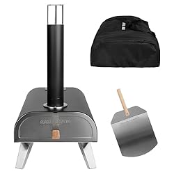 George Foreman Outdoor 12 Inch Wood Pellet Portable Wood Fired Pizza Oven