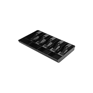 Cash Drawer, Cash Register Drawer Heavy Duty Printer Cash Register Removable Cash Tray(Black)