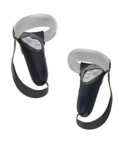 Amavasion Oculus Touch Controller Grip Cover Funda de silicona suave para accesorios con correa antitiro para Oculus Quest/Oculus Rift S Touch Controllers