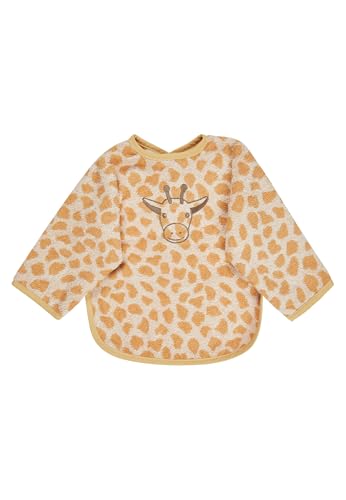 Sterntaler Ärmellätzchen Giraffe Kaya Saugfähige Baumwolle mit süßem Giraffen Jacquard Praktischer Druckknopfverschluss für einfaches An- & Ausziehen Sandfarben