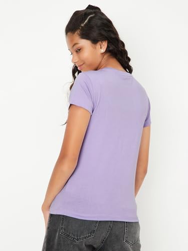 Image of Max Girl's Cotton Regular Fit Graphic Printed T-Shirt - Pack of 3