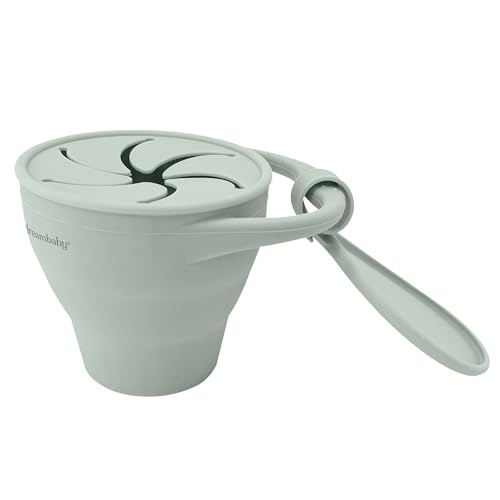 Image of Dreambaby Silicone Toddler Snack Cup, Spill Proof Container with Lid for Kids, Food Grade and BPA Free