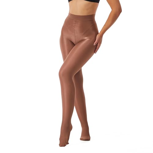 Image of Frola Shaping Tights for Women 70D Shimmery Pantyhose for Dance Ballet Glitter Socks