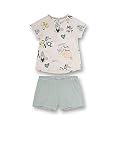 Sanetta Mädchen 245230 Pyjamaset, White Sand, 164