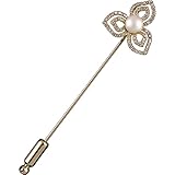 BUSSE Plastronnadel FLORAL, Länge 70 mm, gold (Kristall-Perle)
