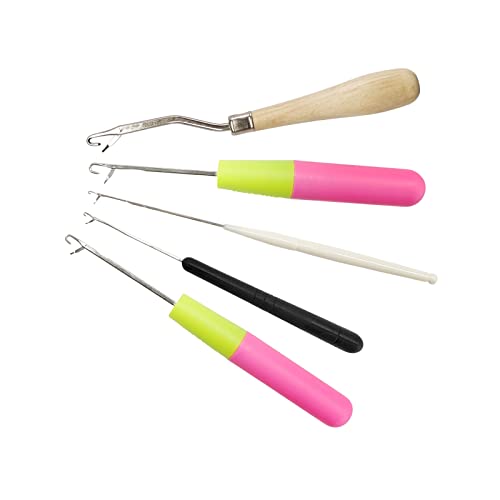 Hsymq H072 5Pcs Latch Hook, Different Sizes Small Crochet Hooks Needle thumb #1