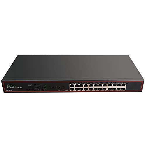 MEO Gigabit Network Switch 24 Port Network Adapter 10/100/1000Mbps VLAN Network Switch 1000M Switch