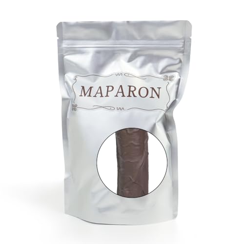 MAPARON アナルプラグ 吸盤付き 液体シリコン 5.3x32cm ダークブラウン - 画像1