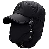 gorro de aviador para bebe Gorro Cálido de Invierno: Este gorro de cazador de invierno está hecho de un suave caparazón impermeable/viento/climático y un cálido gorro forrado de piel sintética y una visera extraíble. Le da calor y comodidad en los días fríos