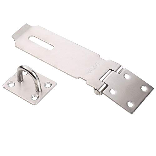Image of SUS 304 Stainless Steel Padlock Hasp Door Clasp Gate Lock Latch 5 Inch (2 Pack)