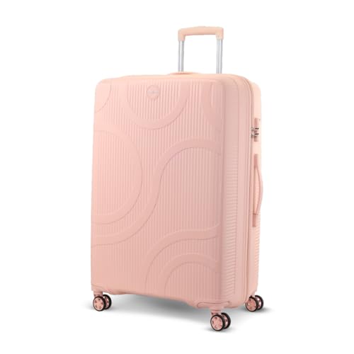 Image of KAMILIANT by American Tourister Selva|Trolley Bag Check-in Large Size (80 cms) for Travel| Hard Case Polypropylene (PP) Suitcase|360 8-Wheel Spinner Luggage Trolley|Combination Lock| Peach