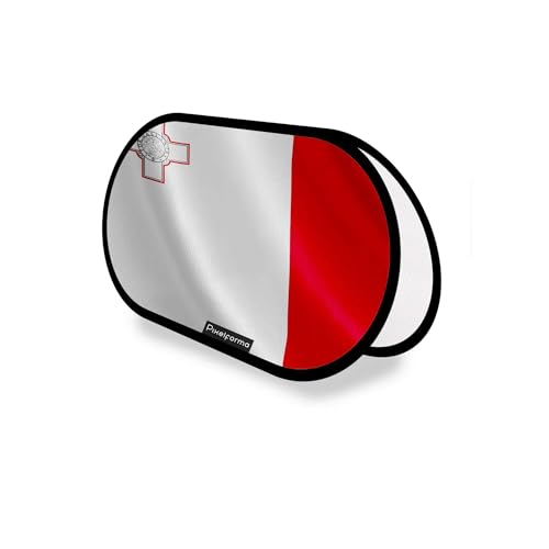 Support publicitaire Ovale Drapeau Malte Signalétique Extérieure Polyester