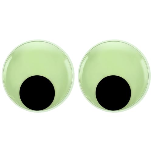 CCINEE 2 Pack Glow in The Dark Giant Googly Eyes 7 Inches Large Luminous Wiggle Eyes for Halloween Outdoor Bushes Tree Crafts Decoration Self Adhesive Round Glowing Eyes for DIY Craft