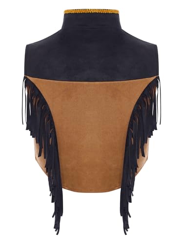 Kids Girls Boys Western Waistcoat Sleeveless Mock Button Down Vest Top Cowgirls Jacket2