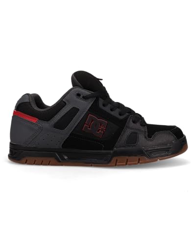 Image of DC Men's Stag Skate Shoe, Black /RED /Gum, 10