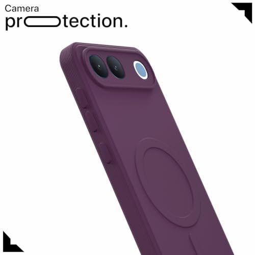 Image of Outlouders Back Cover for Vivo S2 5G | Soft Matte Silicone | Slim Fit | Magnetic-Safe Logo Design (Magnetic-Safe Not Compatible) | Shockproof | Camera Protection Bumper Case (Purple)
