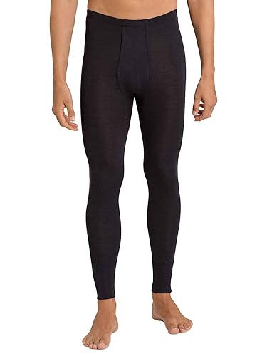 Hanro Men's Woolen Silk Longleg,Anthracite,X-Large
