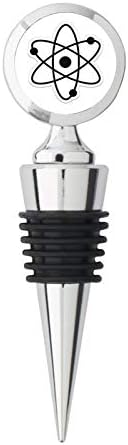 Atom - Tapón para botella de vino (metal), color negro