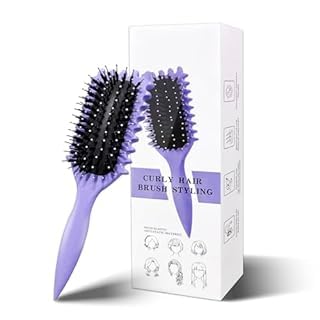 Curl Hair Brush, Lockenbürste, Curl Define Styling Brush, Curl Define Stylingbürste, Haarbürste zum Entwirren für Frauen (Lila)