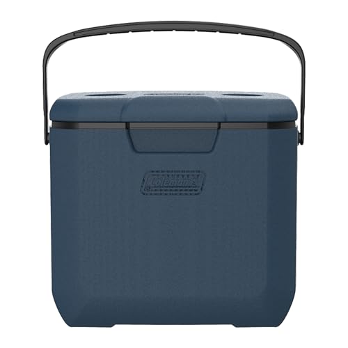 Coleman Chiller 30qt Portable Cooler with Ice Retention and 2-Way Heavy Duty Handles, Leak Resistant, Great for Camping, Concerts, Sports, and More, Sapphire