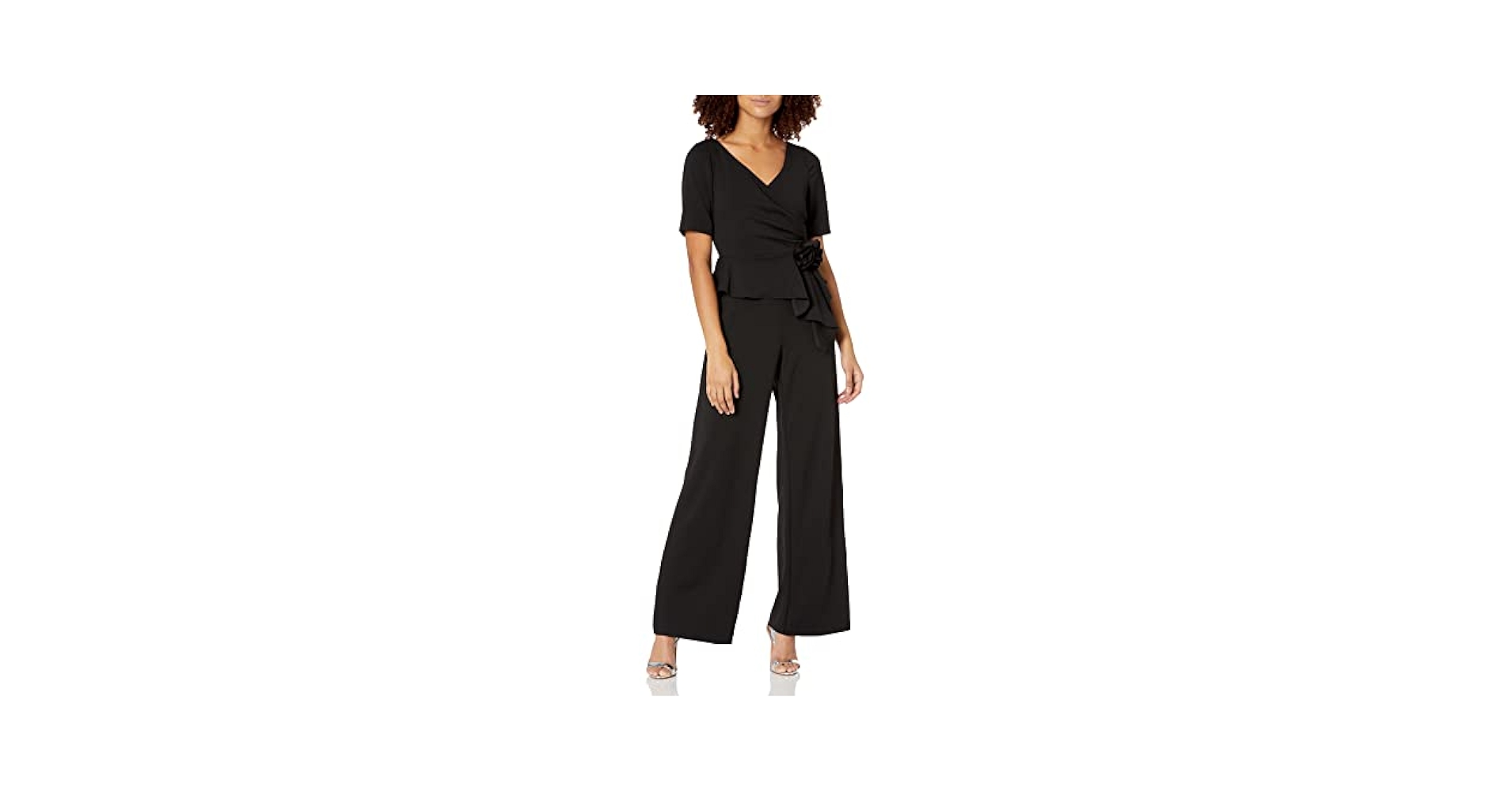 Amazon.com: Adrianna Papell Women's Draped Crepe Jumpsuit