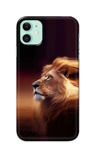 Image of PRINTFIDAA Printed Hard Back Cover Case for Apple iPhone 11 Back Cover (Danger Lion) -112
